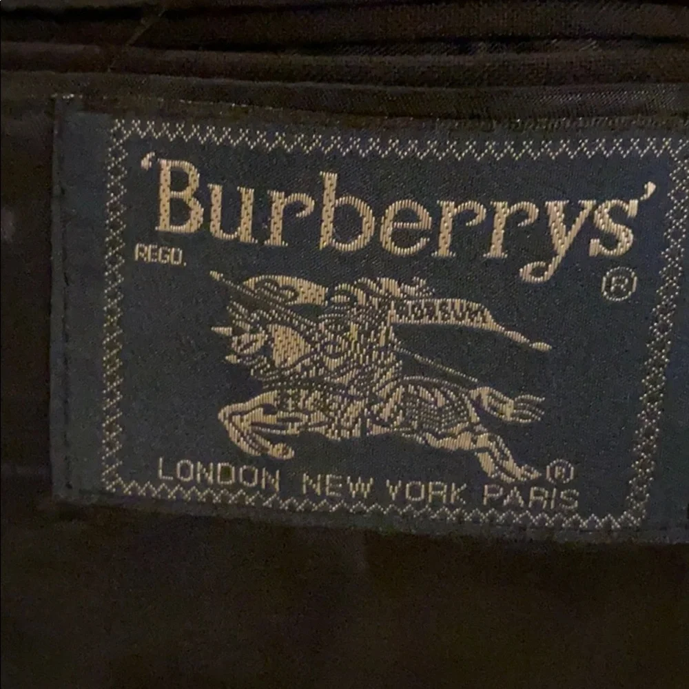 ~Burberry~ Dark Blue with Light Blue Pinstripe Suit Jacket